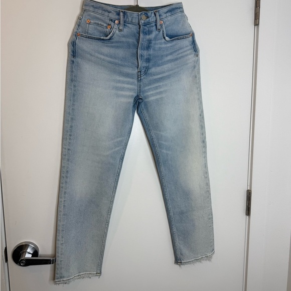Re/Done Prototype Stovepipe Jeans 26Rare SampleHigh-Waisted Distressed 🔥